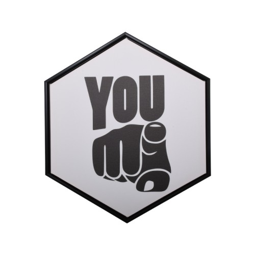 ΚΑΔΡΑΚΙ ΠΟΛΥΓΩΝΟ "YOU" 40*40