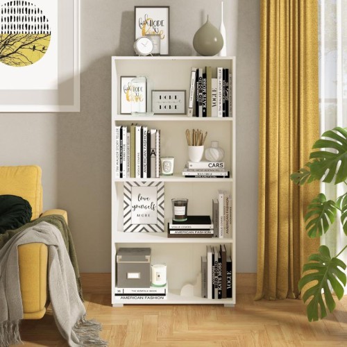 ΒΙΒΛΙΟΘΗΚΗ TOMAR 4 ΛΕΥΚΟ ΧΡΩΜΑ 70x24,5x142εκ