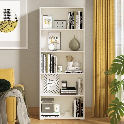 ΒΙΒΛΙΟΘΗΚΗ TOMAR 5 ΛΕΥΚΟ 70x24,5x176,5εκ