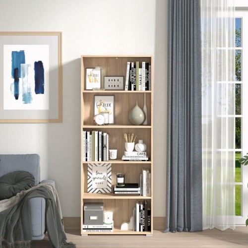 ΒΙΒΛΙΟΘΗΚΗ TOMAR 5 SONOMA 70x24,5x176,5εκ