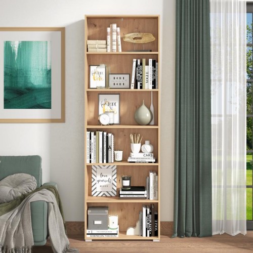 ΒΙΒΛΙΟΘΗΚΗ TOMAR 6 ARTISAN OAK 70x24,5x211,5εκ