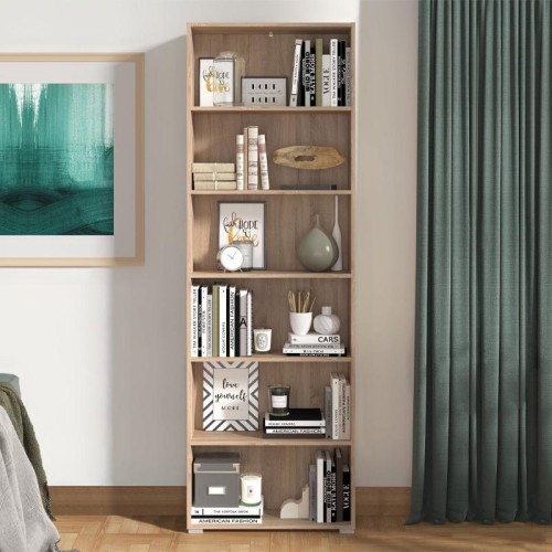 ΒΙΒΛΙΟΘΗΚΗ TOMAR 6 SONOMA 70x24,5x211,5εκ