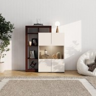 ΒΙΤΡΙΝΑ ARGYLL 2K VS2 OP 138 CASHMERE ΜΕ DARK TAILOR OAK ΧΡΩΜΑ 116x35x138εκ