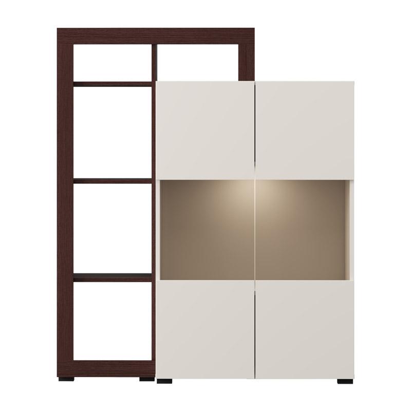 ΒΙΤΡΙΝΑ ARGYLL 2K VS2 OP 138 CASHMERE ΜΕ DARK TAILOR OAK ΧΡΩΜΑ 116x35x138εκ ΒΙΤΡΙΝΑ ARGYLL 2K VS2 OP 138 CASHMERE ΜΕ DARK TAILOR OAK ΧΡΩΜΑ 116x35x138εκ