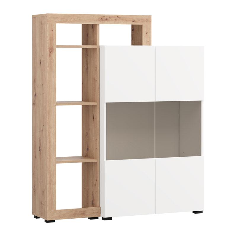 ΒΙΤΡΙΝΑ ARGYLL 2K VS2 OP 138 ΛΕΥΚΟ ΜΕ ARTISAN OAK ΧΡΩΜΑ 116x35x138εκ ΒΙΤΡΙΝΑ ARGYLL 2K VS2 OP 138 ΛΕΥΚΟ ΜΕ ARTISAN OAK ΧΡΩΜΑ 116x35x138εκ
