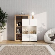 ΒΙΤΡΙΝΑ ARGYLL 2K VS2 OP 138 ΛΕΥΚΟ ΜΕ ARTISAN OAK ΧΡΩΜΑ 116x35x138εκ