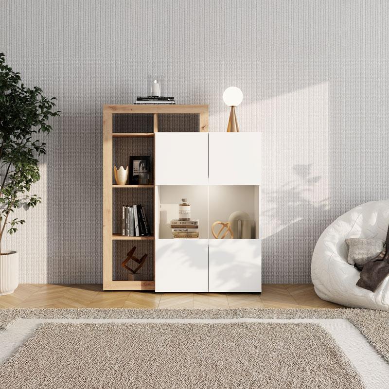 ΒΙΤΡΙΝΑ ARGYLL 2K VS2 OP 138 ΛΕΥΚΟ ΜΕ ARTISAN OAK ΧΡΩΜΑ 116x35x138εκ ΒΙΤΡΙΝΑ ARGYLL 2K VS2 OP 138 ΛΕΥΚΟ ΜΕ ARTISAN OAK ΧΡΩΜΑ 116x35x138εκ