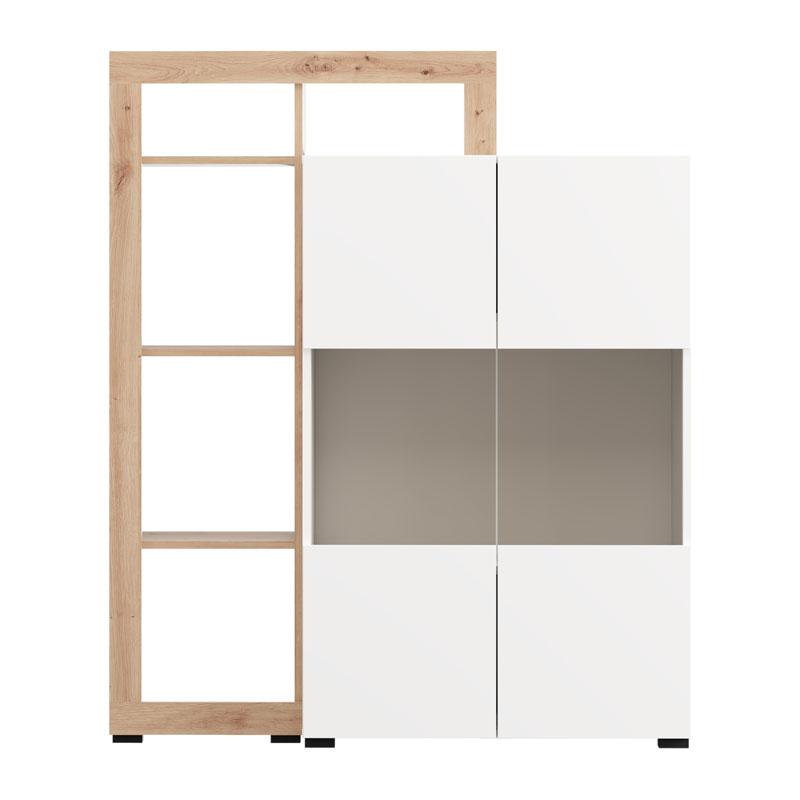 ΒΙΤΡΙΝΑ ARGYLL 2K VS2 OP 138 ΛΕΥΚΟ ΜΕ ARTISAN OAK ΧΡΩΜΑ 116x35x138εκ ΒΙΤΡΙΝΑ ARGYLL 2K VS2 OP 138 ΛΕΥΚΟ ΜΕ ARTISAN OAK ΧΡΩΜΑ 116x35x138εκ