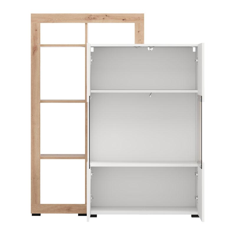 ΒΙΤΡΙΝΑ ARGYLL 2K VS2 OP 138 ΛΕΥΚΟ ΜΕ ARTISAN OAK ΧΡΩΜΑ 116x35x138εκ ΒΙΤΡΙΝΑ ARGYLL 2K VS2 OP 138 ΛΕΥΚΟ ΜΕ ARTISAN OAK ΧΡΩΜΑ 116x35x138εκ