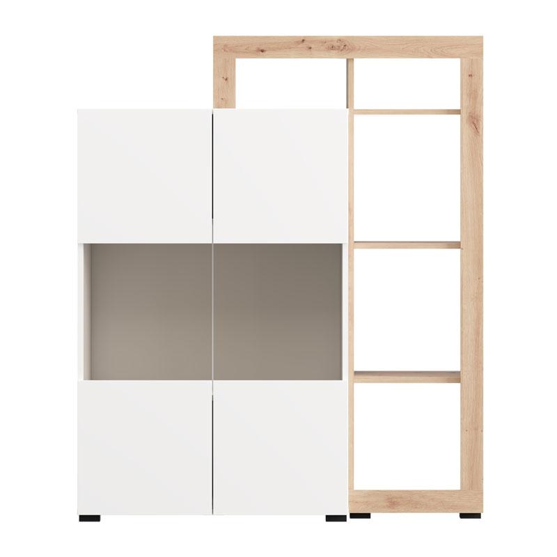 ΒΙΤΡΙΝΑ ARGYLL 2K VS2 OP 138 ΛΕΥΚΟ ΜΕ ARTISAN OAK ΧΡΩΜΑ 116x35x138εκ ΒΙΤΡΙΝΑ ARGYLL 2K VS2 OP 138 ΛΕΥΚΟ ΜΕ ARTISAN OAK ΧΡΩΜΑ 116x35x138εκ