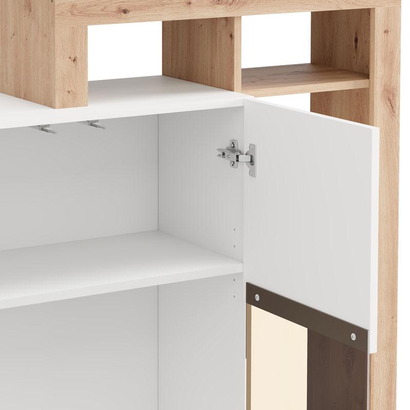 ΒΙΤΡΙΝΑ ARGYLL 2K VS2 OP 138 ΛΕΥΚΟ ΜΕ ARTISAN OAK ΧΡΩΜΑ 116x35x138εκ ΒΙΤΡΙΝΑ ARGYLL 2K VS2 OP 138 ΛΕΥΚΟ ΜΕ ARTISAN OAK ΧΡΩΜΑ 116x35x138εκ