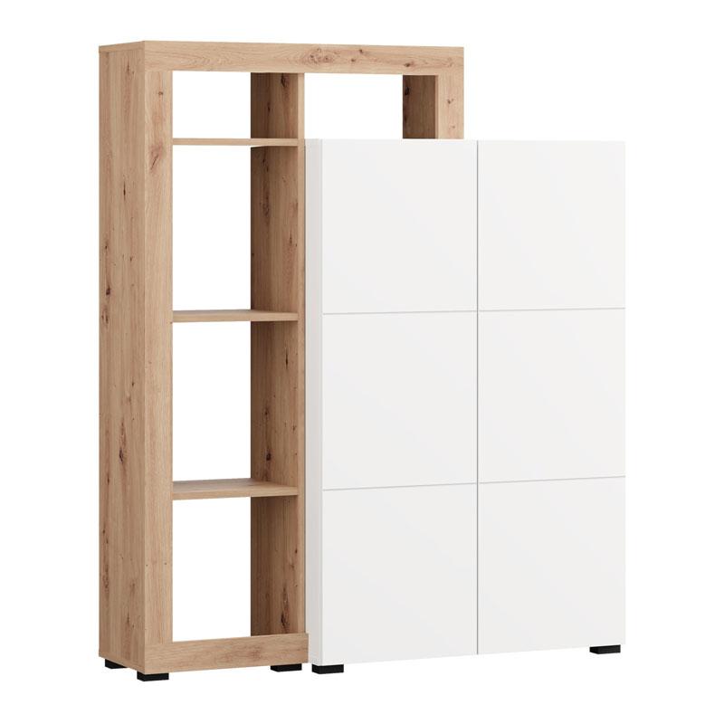ΒΙΤΡΙΝΑ ARGYLL 2K2V OP 138 ΛΕΥΚΟ ΜΕ ARTISAN OAK ΧΡΩΜΑ 116x35x138εκ ΒΙΤΡΙΝΑ ARGYLL 2K2V OP 138 ΛΕΥΚΟ ΜΕ ARTISAN OAK ΧΡΩΜΑ 116x35x138εκ