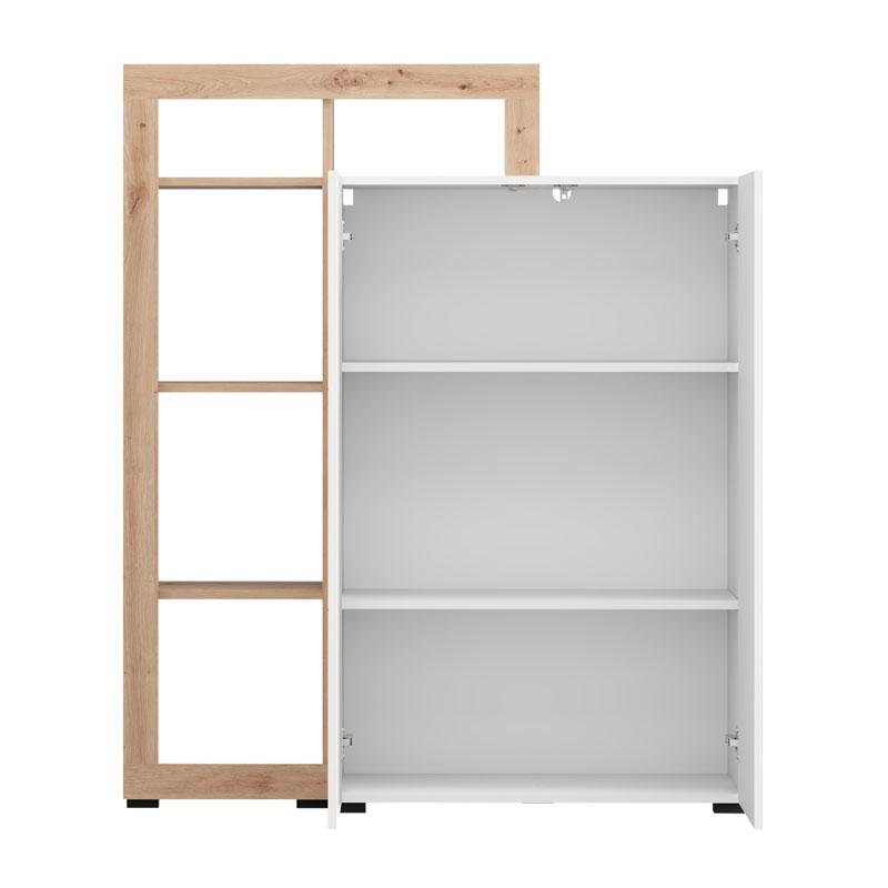 ΒΙΤΡΙΝΑ ARGYLL 2K2V OP 138 ΛΕΥΚΟ ΜΕ ARTISAN OAK ΧΡΩΜΑ 116x35x138εκ ΒΙΤΡΙΝΑ ARGYLL 2K2V OP 138 ΛΕΥΚΟ ΜΕ ARTISAN OAK ΧΡΩΜΑ 116x35x138εκ