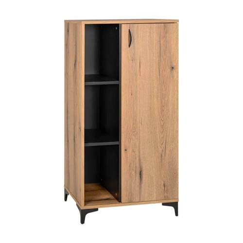 ΒΙΤΡΙΝΑ Fylliana Alba ARTISAN OAK-ΜΑΥΡΟ 68x40x134εκ