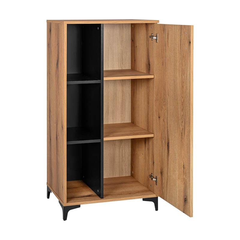 ΒΙΤΡΙΝΑ Fylliana Alba ARTISAN OAK-ΜΑΥΡΟ 68x40x134εκ ΒΙΤΡΙΝΑ Fylliana Alba ARTISAN OAK-ΜΑΥΡΟ 68x40x134εκ