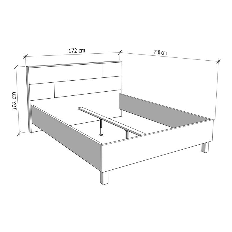 ΔΙΠΛΟ ΚΡΕΒΑΤΙ ALERIA 160 ΛΕΥΚΟ ΧΡΩΜΑ 173x211x102εκ ΔΙΠΛΟ ΚΡΕΒΑΤΙ ALERIA 160 ΛΕΥΚΟ ΧΡΩΜΑ 173x211x102εκ