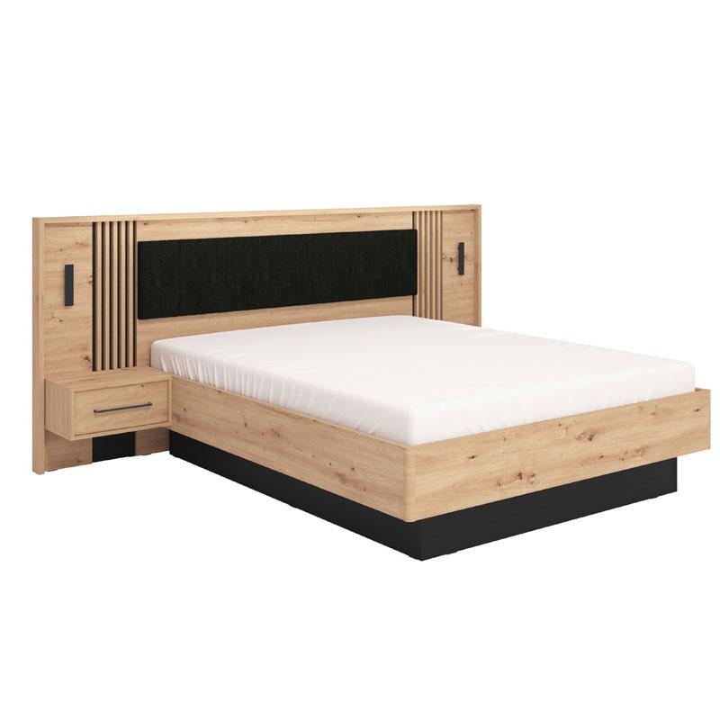 ΔΙΠΛΟ ΚΡΕΒΑΤΙ ASCALON 180 PLUS ARTISAN-ΜΑΥΡΟ ΜΕ ΓΚΡΙ ΥΦΑΣΜΑ 288x209x115εκ ΔΙΠΛΟ ΚΡΕΒΑΤΙ ASCALON 180 PLUS ARTISAN-ΜΑΥΡΟ ΜΕ ΓΚΡΙ ΥΦΑΣΜΑ 288x209x115εκ