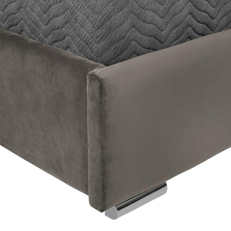 ΔΙΠΛΟ ΚΡΕΒΑΤΙ Fylliana Alessio TAUPE ΧΡΩΜΑ ΥΦΑΣΜΑΤΟΣ 175x214x115εκ (160x200)