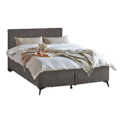 ΔΙΠΛΟ ΚΡΕΒΑΤΙ Fylliana David ΓΚΡΙ ΧΡΩΜΑ ΥΦΑΣΜΑΤΟΣ 211x172x118εκ (160x200)