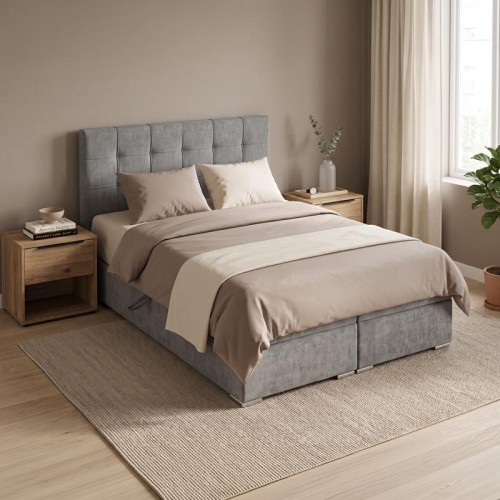 ΔΙΠΛΟ ΚΡΕΒΑΤΙ Fylliana Somnus ΓΚΡΙ ΧΡΩΜΑ 160x207x110εκ