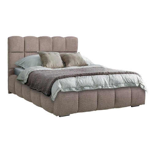 ΔΙΠΛΟ ΚΡΕΒΑΤΙ Fylliana Velora TAUPE ΧΡΩΜΑ 185x223x125εκ (160x200)