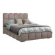 ΔΙΠΛΟ ΚΡΕΒΑΤΙ Fylliana Velora TAUPE ΧΡΩΜΑ 185x223x125εκ (160x200)