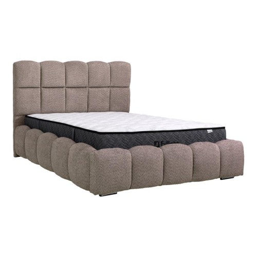 ΔΙΠΛΟ ΚΡΕΒΑΤΙ Fylliana Velora TAUPE ΧΡΩΜΑ 185x223x125εκ (160x200)