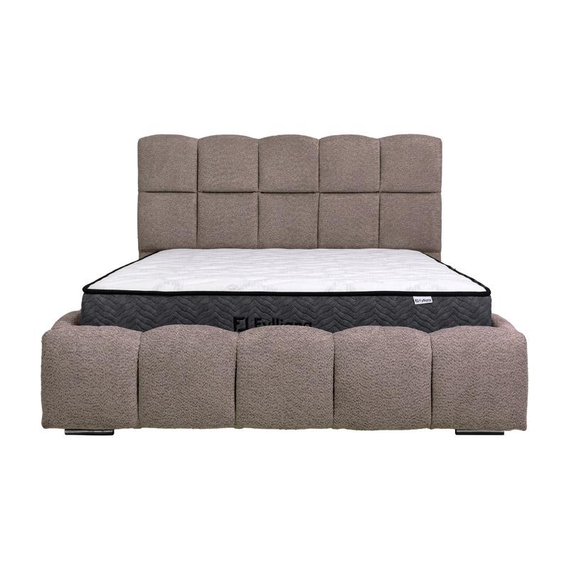 ΔΙΠΛΟ ΚΡΕΒΑΤΙ Fylliana Velora TAUPE ΧΡΩΜΑ 185x223x125εκ (160x200)