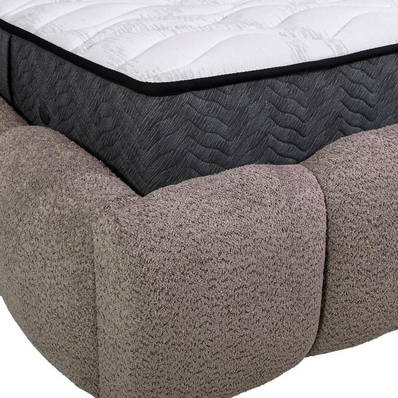 ΔΙΠΛΟ ΚΡΕΒΑΤΙ Fylliana Velora TAUPE ΧΡΩΜΑ 185x223x125εκ (160x200)