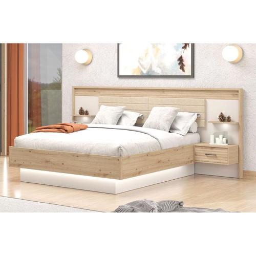 ΔΙΠΛΟ ΚΡΕΒΑΤΙ MODENA 160 PLUS ARTISAN-CASHMERE-ARTISAN MAT ΜΕ ΜΠΕΖ ΥΦΑΣΜΑ 268x209x115εκ