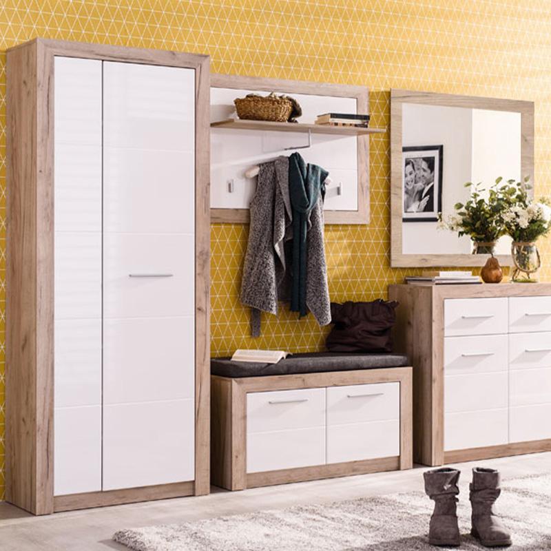 ΕΠΙΠΛΟ ΧΟΛ Astor P2 Grey Oak-Λευκή Λάκα 73*35*194.5