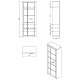 ΕΠΙΠΛΟ ΧΟΛ Astor P2 Grey Oak-Λευκή Λάκα 73*35*194.5