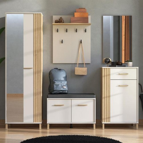 ΕΠΙΠΛΟ ΧΟΛ ΜΕ ΚΑΘΡΕΦΤΗ BELFORT P1 ARTISAN OAK-CASHMERE 60x40x193εκ