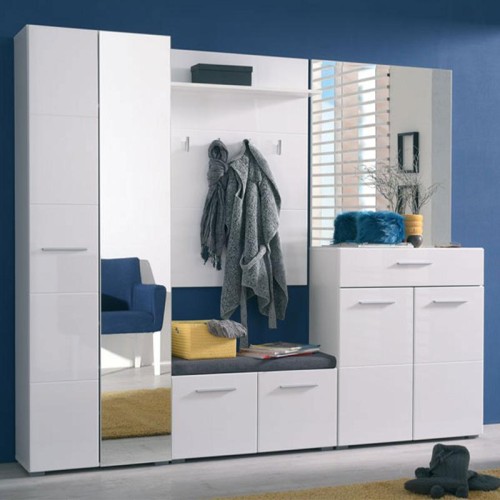 ΕΠΙΠΛΟ ΧΟΛ ΜΕ ΚΑΘΡΕΦΤΗ Beny 2K OG ΛΕΥΚΟ-ΛΕΥΚΗ ΛΑΚΑ 60x35x192,5εκ