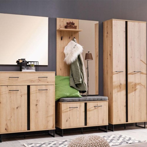 ΕΠΙΠΛΟ ΧΟΛ SARDINIA OG GIV ARTISAN OAK / ΜΑΥΡΟ 79x19,5x132,5εκ