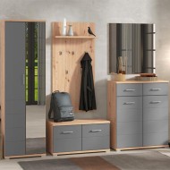 ΕΠΙΠΛΟ ΕΙΣΟΔΟΥ LANZAROTE 2K2F ARTISAN OAK-ΓΚΡΙ ΜΑΤ 86,5x40x103εκ