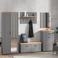 ΕΠΙΠΛΟ ΕΙΣΟΔΟΥ VALENCIA CIV ARTISAN OAΚ-ΓΚΡΙ ΜΑΤ 86,5x19,5x57εκ
