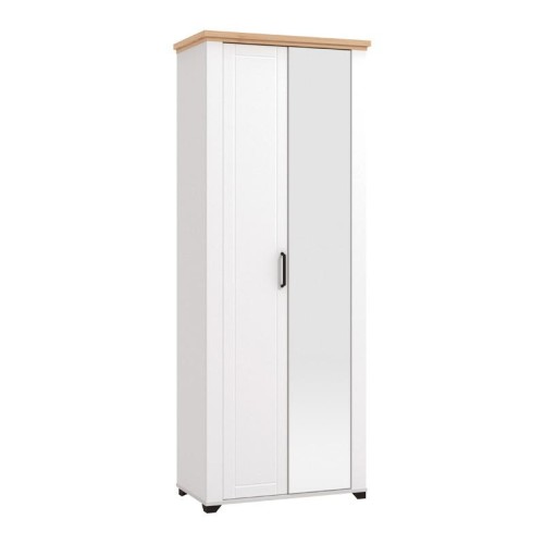 ΕΠΙΠΛΟ ΕΙΣΟΔΟΥ VALENCIA P2 OG ΛΕΥΚΟ-ARTISAN OAΚ-ΛΕΥΚΟ ΜΑΤ 75x41x194,5εκ
