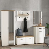 ΕΠΙΠΛΟ ΕΙΣΟΔΟΥ VALENCIA P2 OG ΛΕΥΚΟ-ARTISAN OAΚ-ΛΕΥΚΟ ΜΑΤ 75x41x194,5εκ