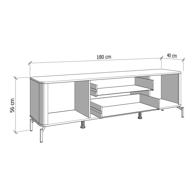 ΕΠΙΠΛΟ ΤΗΛΕΟΡΑΣΗΣ DARWEN 180 3K2F2V CASHMERE/ARTISAN OAK/CASHMERE MATT FOIL 180x40x53εκ ΕΠΙΠΛΟ ΤΗΛΕΟΡΑΣΗΣ DARWEN 180 3K2F2V CASHMERE/ARTISAN OAK/CASHMERE MATT FOIL 180x40x53εκ