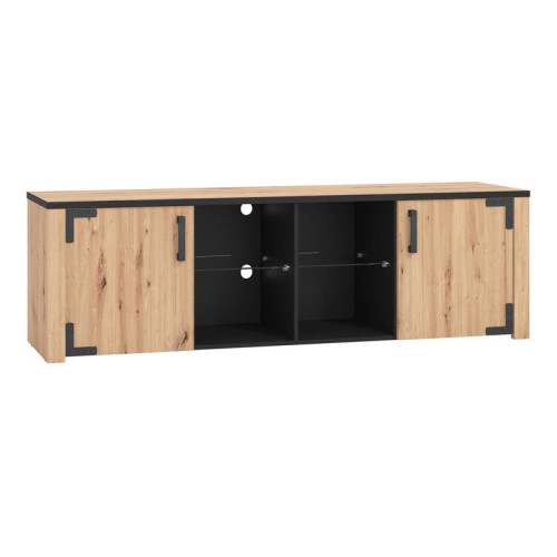 ΕΠΙΠΛΟ ΤΗΛΕΟΡΑΣΗΣ LAZIO 200 ARTISAΝ OAK-ΜΑΥΡΟ 197x40x58εκ ΕΠΙΠΛΟ ΤΗΛΕΟΡΑΣΗΣ LAZIO 200 ARTISAΝ OAK-ΜΑΥΡΟ 197x40x58εκ