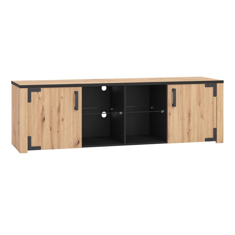ΕΠΙΠΛΟ ΤΗΛΕΟΡΑΣΗΣ LAZIO 200 ARTISAΝ OAK-ΜΑΥΡΟ 197x40x58εκ ΕΠΙΠΛΟ ΤΗΛΕΟΡΑΣΗΣ LAZIO 200 ARTISAΝ OAK-ΜΑΥΡΟ 197x40x58εκ