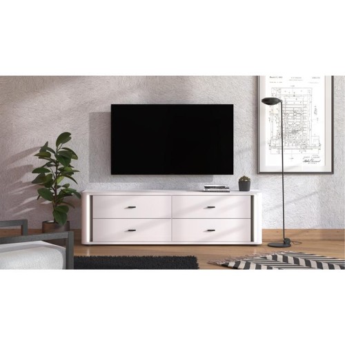ΕΠΙΠΛΟ ΤΗΛΕΟΡΑΣΗΣ YORK 4F ΛΕΥΚΟ/ΜΑΥΡΟ MAT ΧΡΩΜΑ 177x40x52εκ