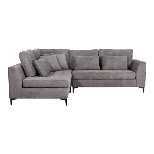 ΓΩΝΙΑΚΟΣ ΚΑΝΑΠΕΣ Fylliana Albert ΣΚΟΥΡΟ ΓΚΡΙ ΧΡΩΜΑ 280x220x96εκ