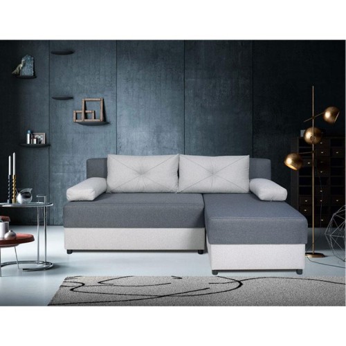ΓΩΝΙΑΚΟΣ ΚΑΝΑΠΕΣ Fylliana Romeo ΓΚΡΙ ΥΦΑΣΜΑ 202x137x88εκ