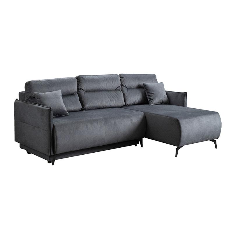 ΓΩΝΙΑΚΟΣ ΚΑΝΑΠΕΣ-ΚΡΕΒΑΤΙ CASTEL ΓΚΡΙ 213x154x74εκ ΓΩΝΙΑΚΟΣ ΚΑΝΑΠΕΣ-ΚΡΕΒΑΤΙ CASTEL ΓΚΡΙ 213x154x74εκ
