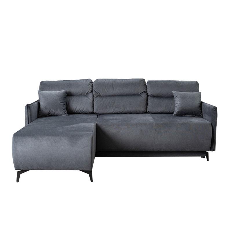 ΓΩΝΙΑΚΟΣ ΚΑΝΑΠΕΣ-ΚΡΕΒΑΤΙ CASTEL ΓΚΡΙ 213x154x74εκ ΓΩΝΙΑΚΟΣ ΚΑΝΑΠΕΣ-ΚΡΕΒΑΤΙ CASTEL ΓΚΡΙ 213x154x74εκ
