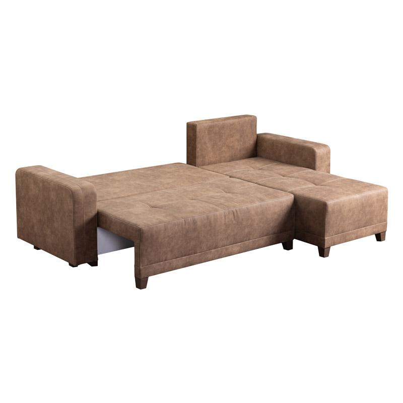 ΓΩΝΙΑΚΟΣ ΚΑΝΑΠΕΣ MOET ΚΑΦΕ ΧΡΩΜΑ 263x167x83εκ ΓΩΝΙΑΚΟΣ ΚΑΝΑΠΕΣ MOET ΚΑΦΕ ΧΡΩΜΑ 263x167x83εκ