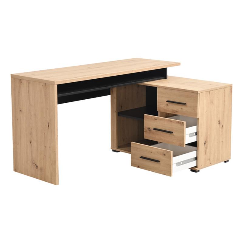 ΓΡΑΦΕΙΟ ARHIMED ARTISAN OAK-ΜΑΥΡΟ 138x102x75εκ