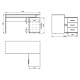 ΓΡΑΦΕΙΟ ARHIMED GREY OAK-ΜΑΥΡΟ 138x102x75εκ